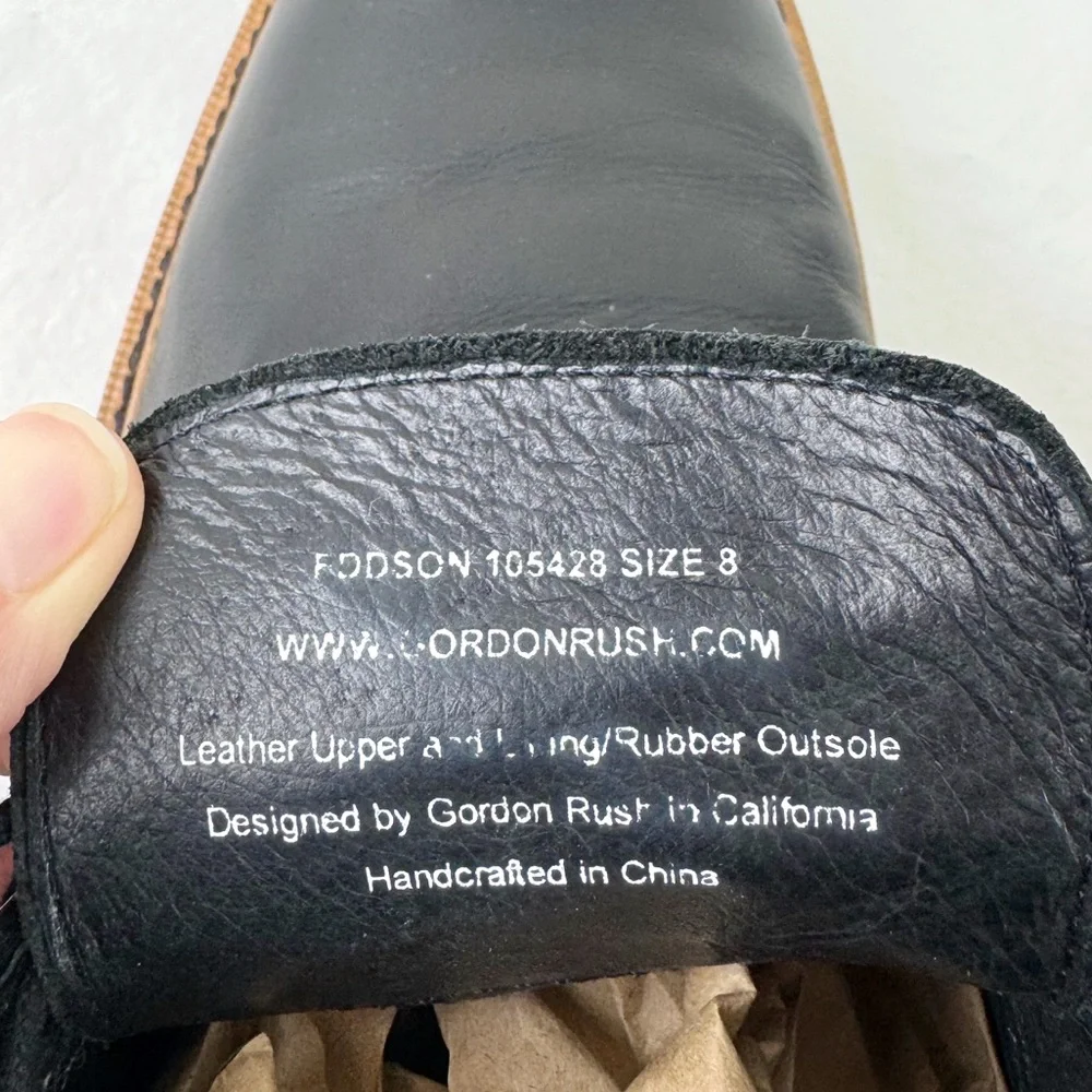Gordon Rush Black Leather Chukka Boots